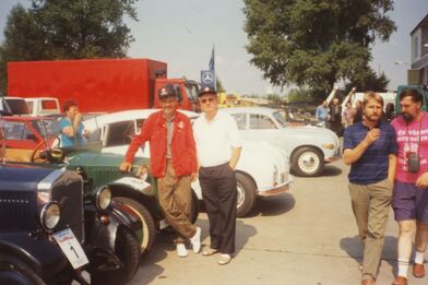 S Ladislavem Pálkou na Rallye Liberec-Zittau-Liberec, 16. 7. 1994.