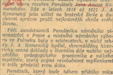 Mladá fronta, Venkovská, 7. prosince 1954.