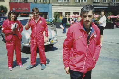 Stanislav Monsport s Miroslavem Klosem, Veteran Rallye Ostrava, 1994.